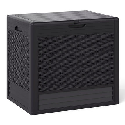 25 Gallon Outdoor Storage Box with Rattan Patterns-Brown