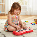 25-Key Kids Piano Keyboard Elephant Shape Toy Digital Piano with Built-in Music and Light-Red