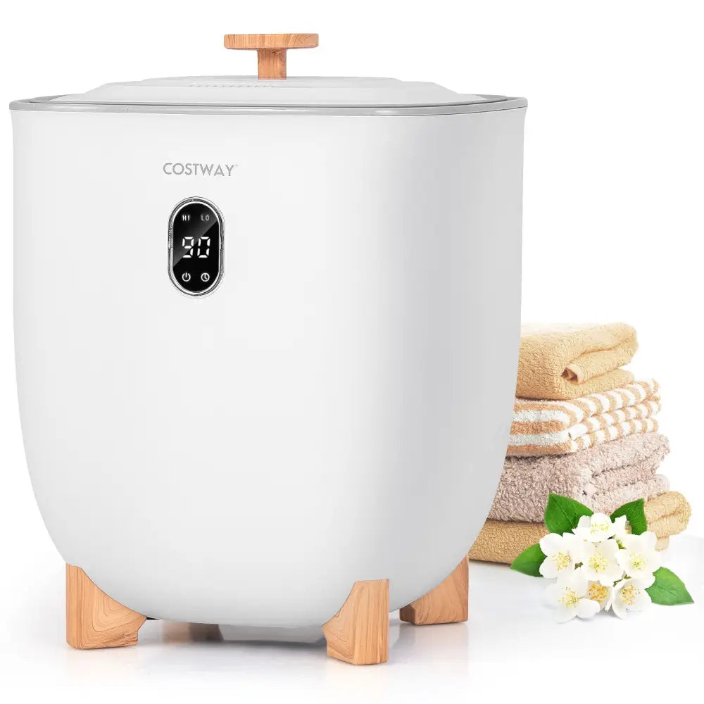 25L Towel Warmer Bucket with 2 Temperature Settings and Auto Shut Off-White - White - Dryers