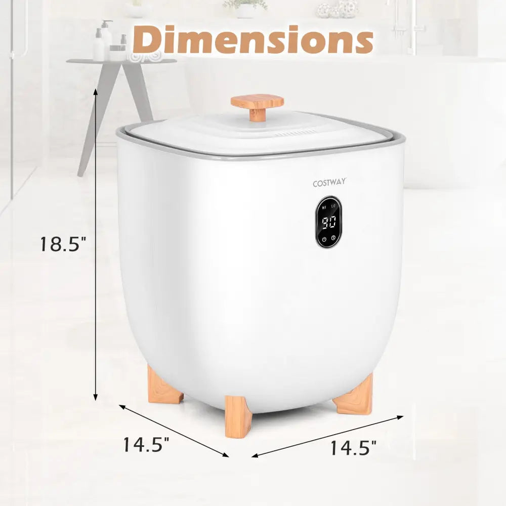 25L Towel Warmer Bucket with 2 Temperature Settings and Auto Shut Off-White - White - Dryers