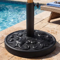 26.5 LBS Heavy-duty Round Umbrella Stand with Adjustable Knob - Outdoor Umbrella Bases