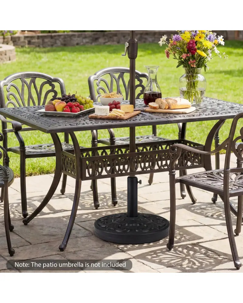 26.5 LBS Heavy-duty Round Umbrella Stand with Adjustable Knob - Outdoor Umbrella Bases