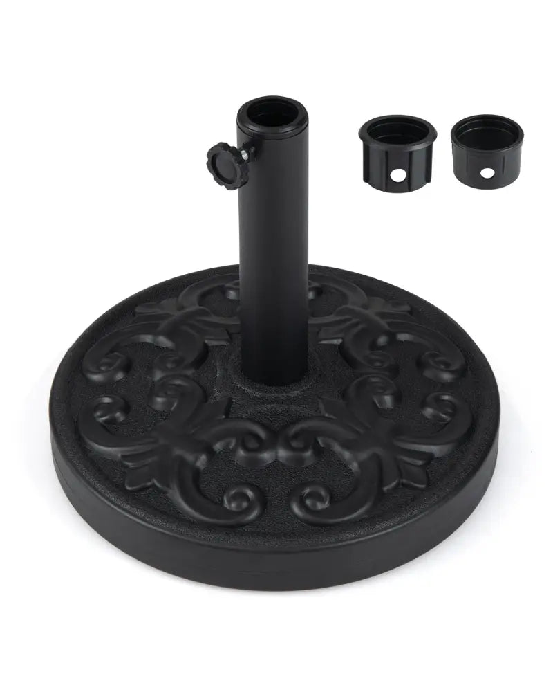 26.5 LBS Heavy-duty Round Umbrella Stand with Adjustable Knob - Outdoor Umbrella Bases