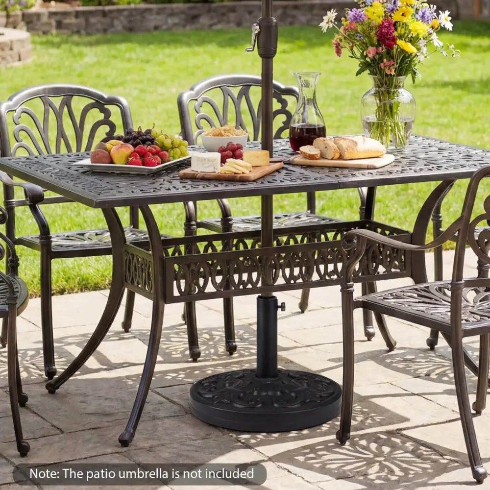 26.5 LBS Heavy-duty Round Umbrella Stand with Adjustable Knob - Outdoor Umbrella Bases
