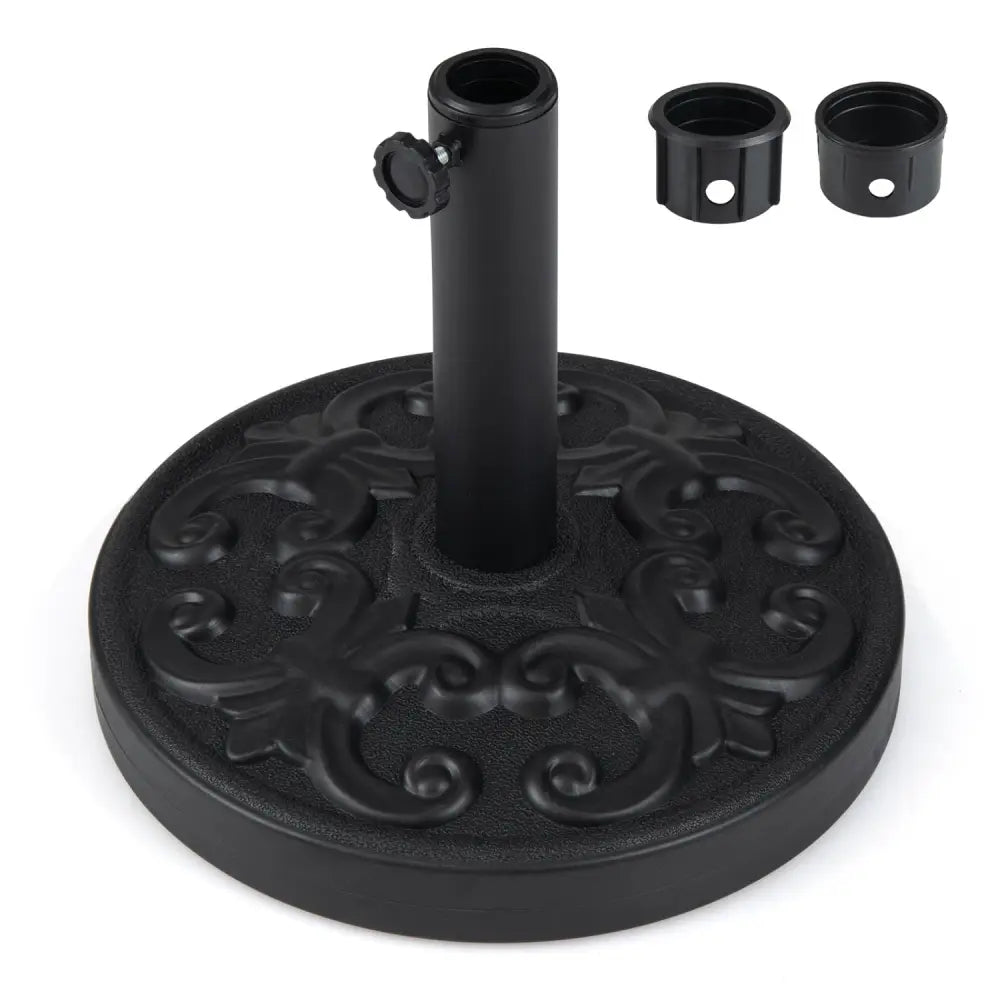 26.5 LBS Heavy-duty Round Umbrella Stand with Adjustable Knob - Outdoor Umbrella Bases