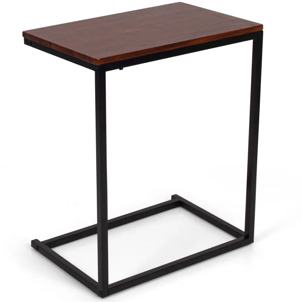 26 Inch Beside Sofa Laptop Holder End Stand Desk-Dark Brown - Dark Brown - End & Side Tables