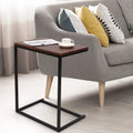 26 Inch Beside Sofa Laptop Holder End Stand Desk-Dark Brown - Dark Brown - End & Side Tables