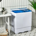 26 Pound Portable Semi-Automatic Washing Machine with Built-in Drain Pump-Blue - Blue - Washing Machines