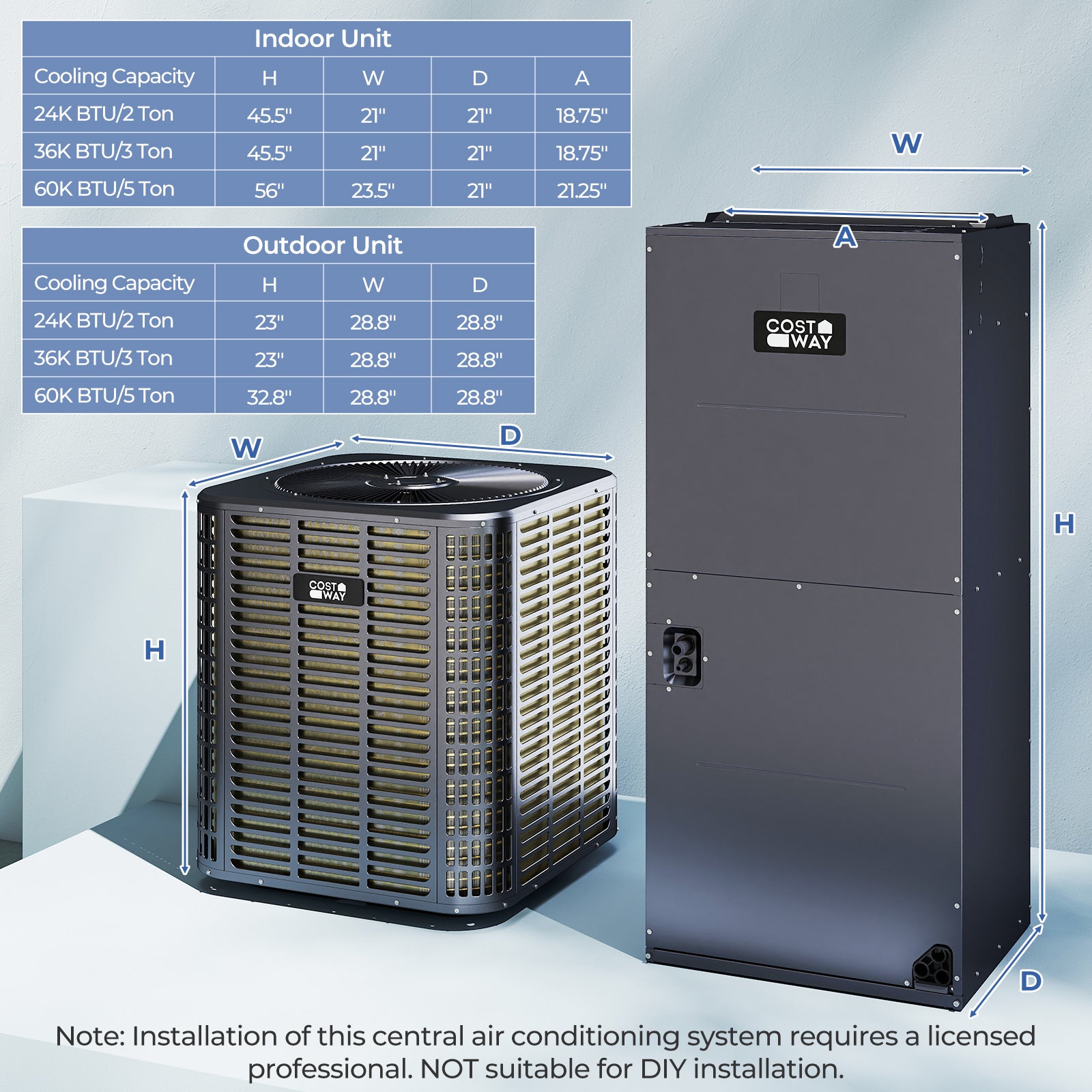5 Ton 17 SEER2 High-Performance Heat Pump System (Operates down to -15°C)
