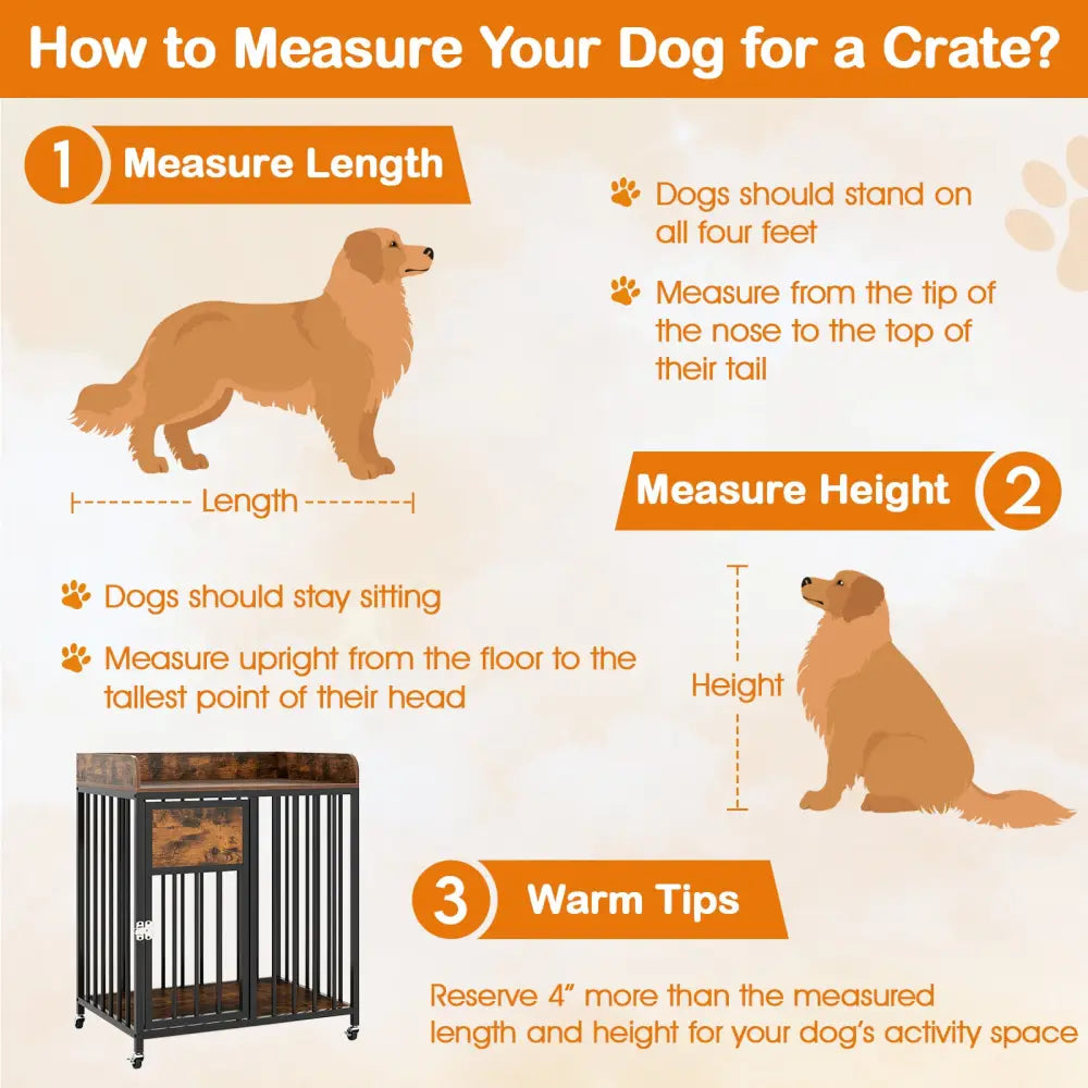 27.5 Inch Dog Crate Furniture with Wheels for Small Dogs and Puppies-Rustic Brown - Rustic Brown - Dog Kennels