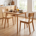 27.5 Inch Square Bamboo Dining Table for 2-4 People-Natural - Natural - Dining Tables