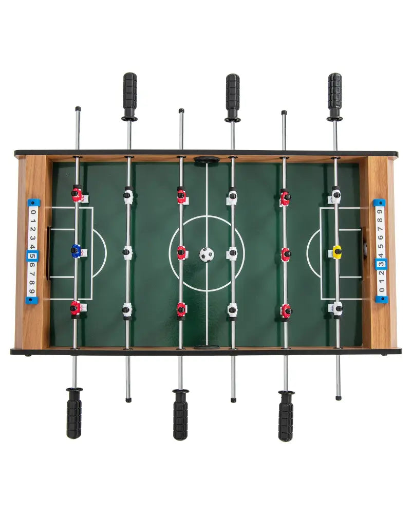 27 Inch Foosball Table Mini Tabletop Soccer Game - Brown - Game Room