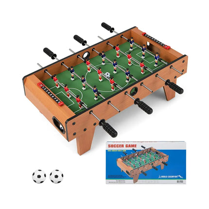 27 Inch Indoor Competition Game Foosball Table with Legs - Brown - Game Room