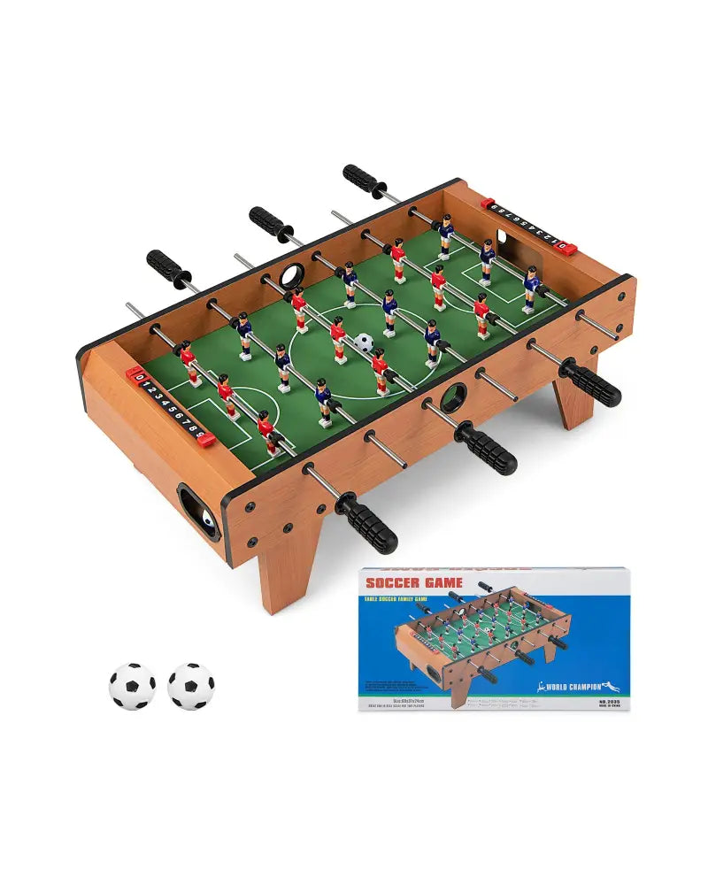 27 Inch Indoor Competition Game Foosball Table with Legs - Brown - Game Room