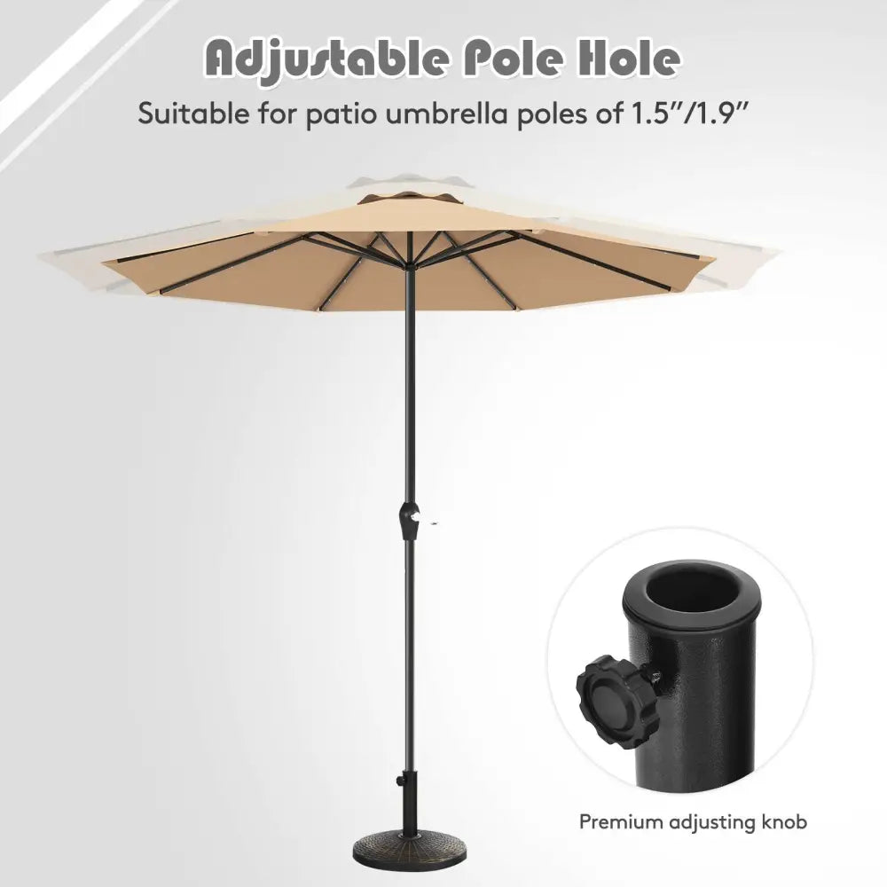 27 lbs Patio Market Umbrella Base Stand - Bronze - Outdoor Umbrella Bases