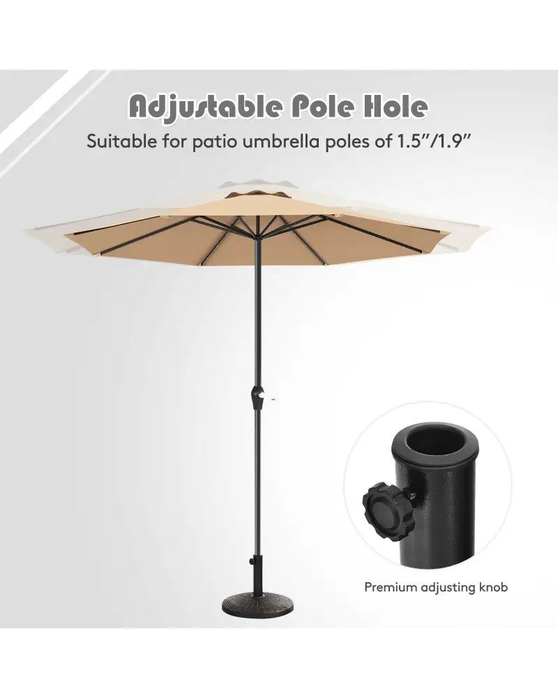 27 lbs Patio Market Umbrella Base Stand - Bronze - Outdoor Umbrella Bases