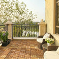 27 Pieces Acacia Wood Interlocking Patio Deck Tile - Natural - Outdoor Deck Tiles & Planks