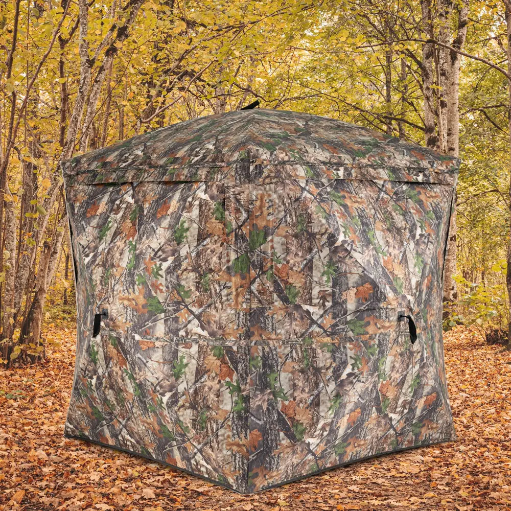 270° See Through Hunting Blind Tent with Silent Magnetic Door - Camouflage - Tents