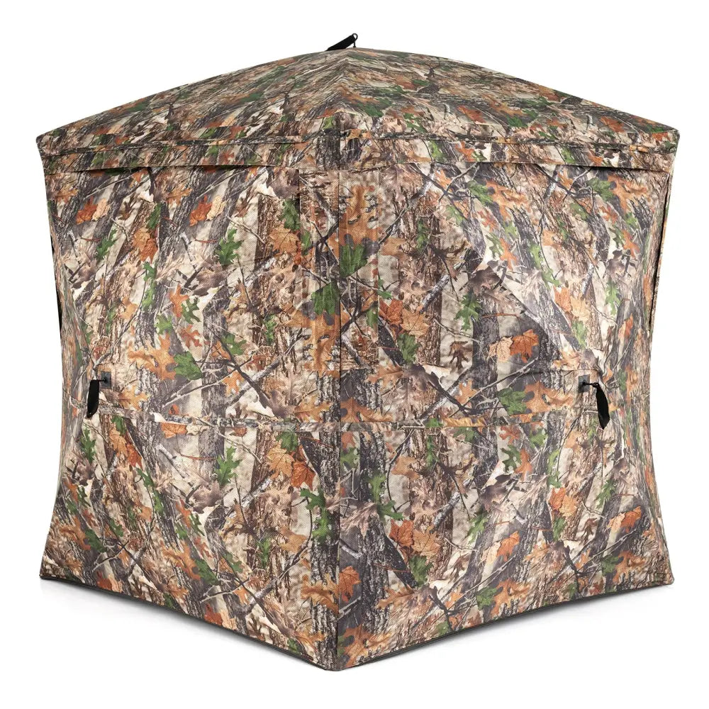 270° See Through Hunting Blind Tent with Silent Magnetic Door - Camouflage - Tents