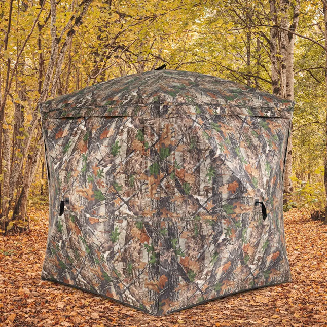 270° See Through Hunting Blind Tent with Silent Magnetic Door - Camouflage - Tents