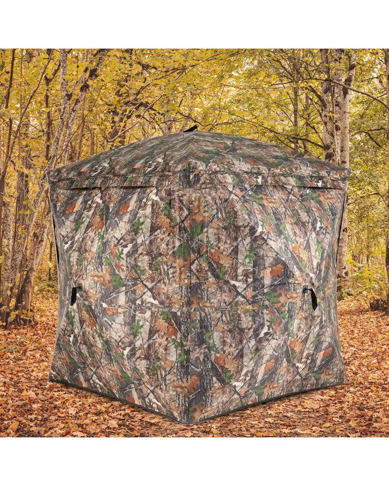 270° See Through Hunting Blind Tent with Silent Magnetic Door - Camouflage - Tents