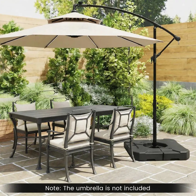 274 LBS Cantilever Patio Umbrella Base with Handles - Outdoor Umbrella Bases