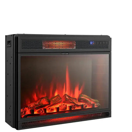 28 Inch Electric Freestanding and Recessed Fireplace with Remote Costway