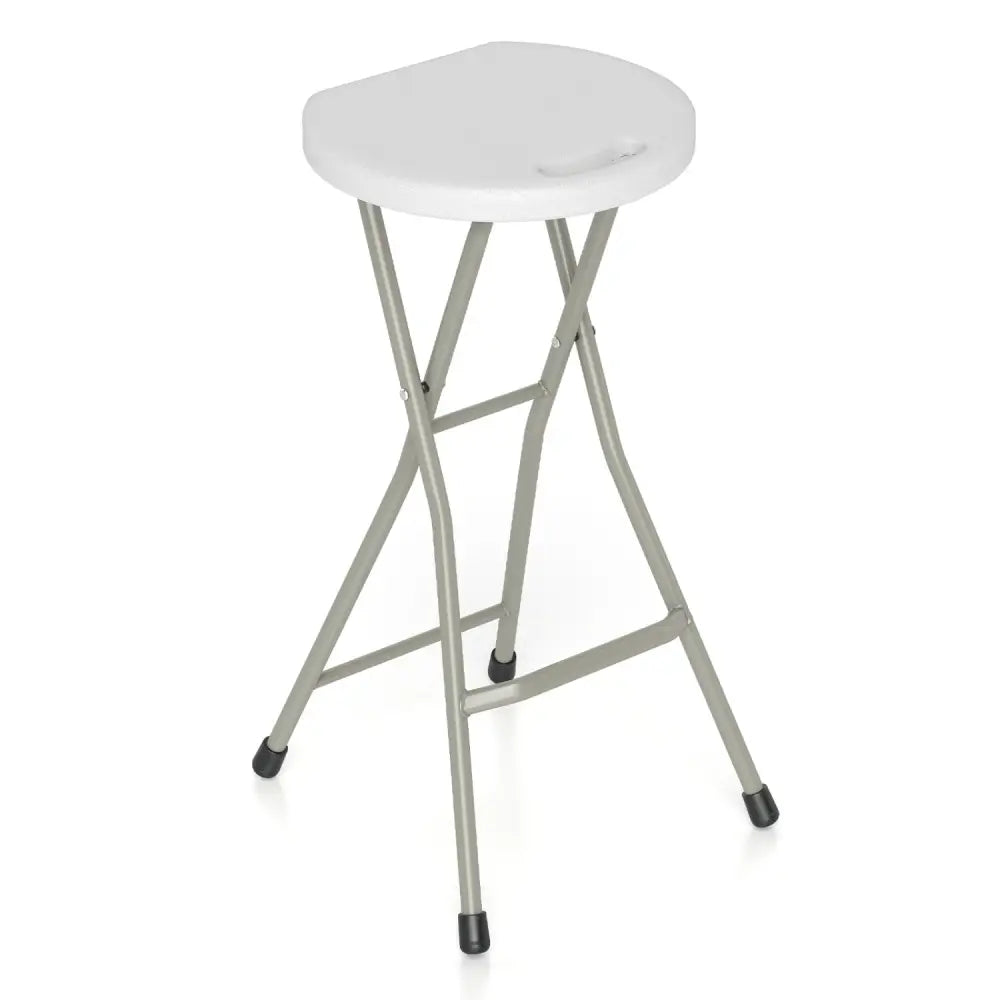 28 Inch Portable Folding Stools Patio Dining Chairs with 330lbs Limited Sturdy Frame-Set of 1 - Patio Dining Chairs