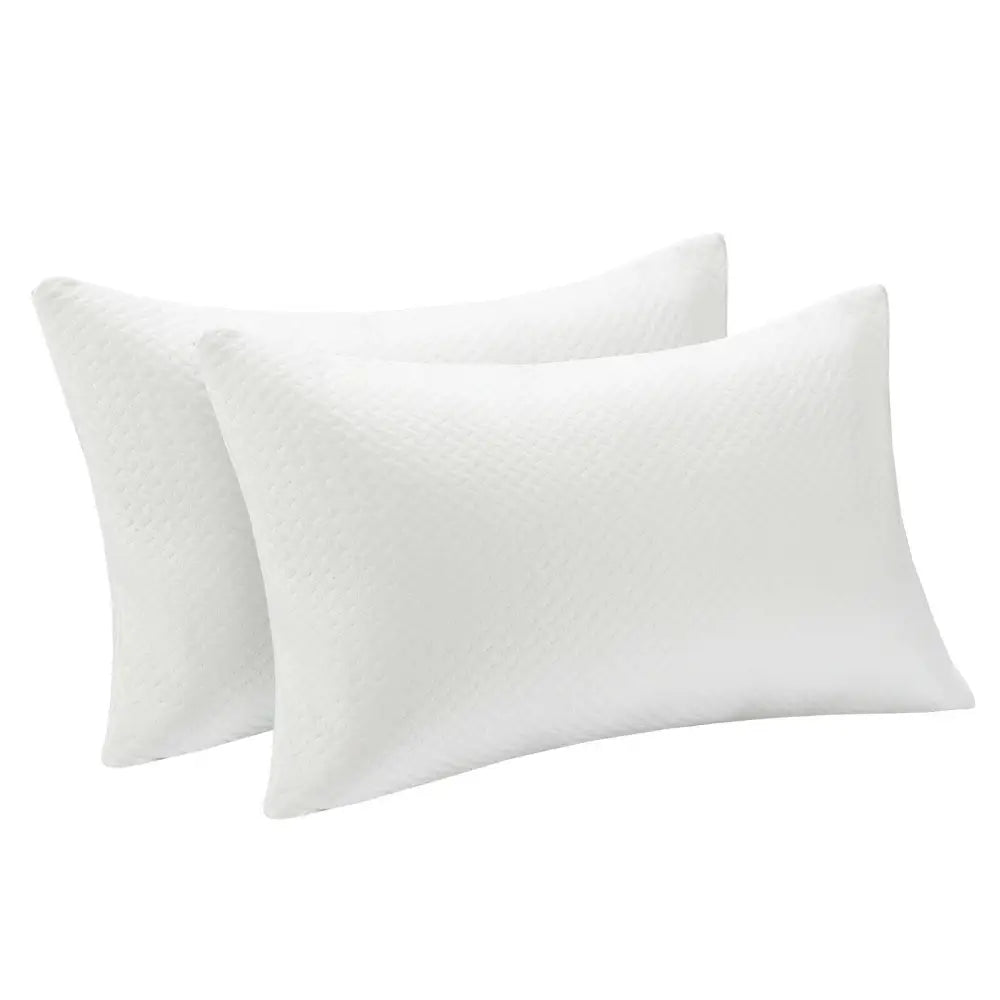 28 x18 Inch Shredded Memory Foam Bed Pillows with Bamboo Cooling Cover Costway