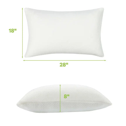 28 x18 Inch Shredded Memory Foam Bed Pillows with Bamboo Cooling Cover Costway