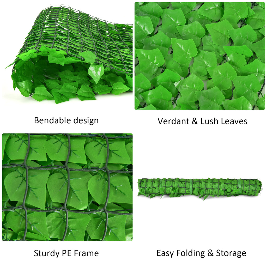 118 x 39 Inch Artificial Ivy Privacy Fence for Fence and Vine Decor