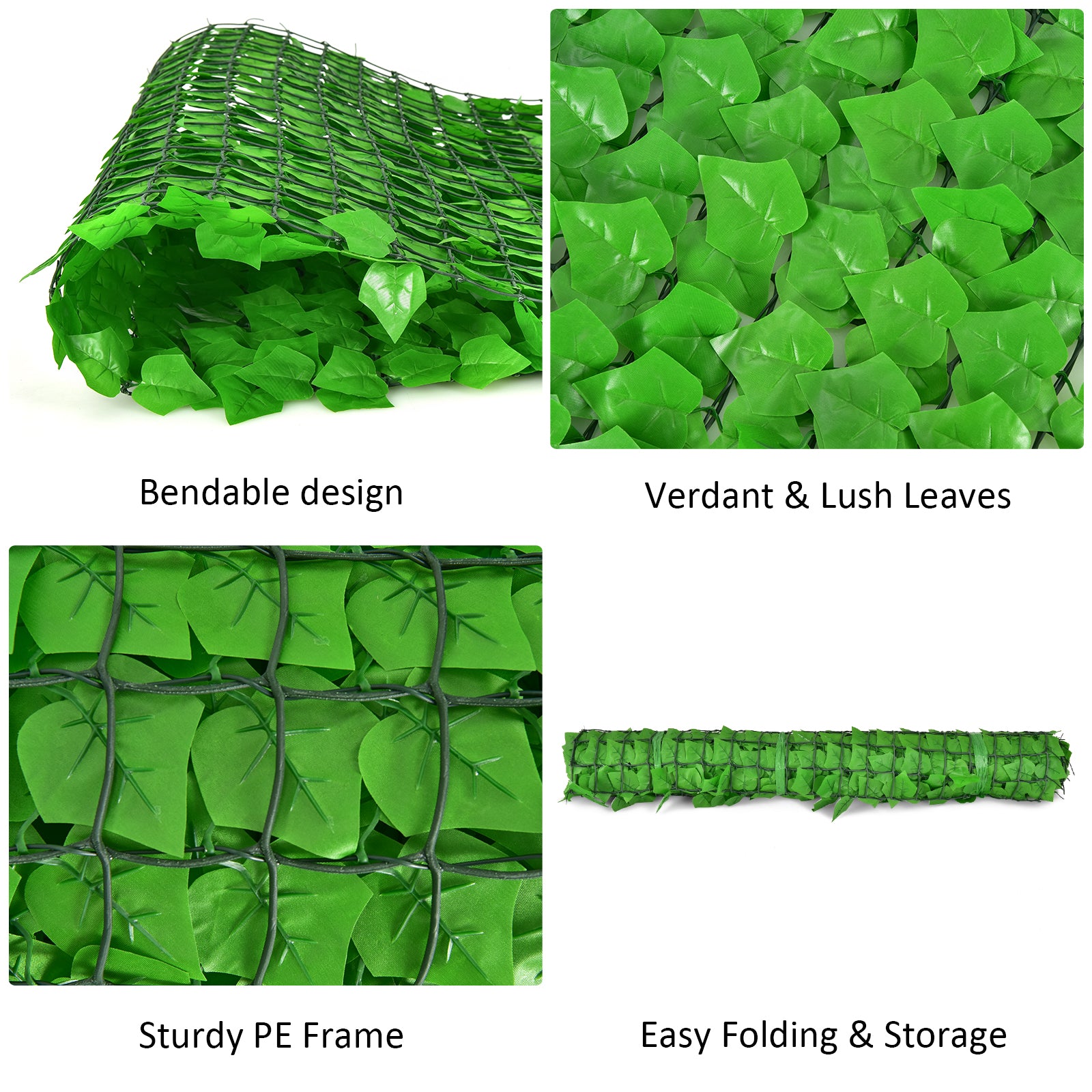 118 x 39 Inch Artificial Ivy Privacy Fence for Fence and Vine Decor
