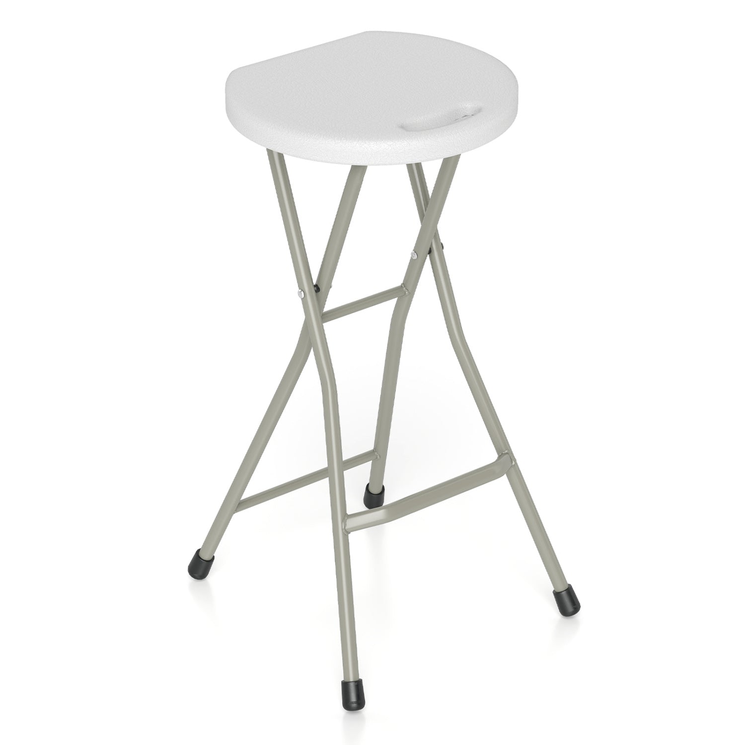 28 Inch Portable Folding Stools Patio Dining Chairs with 330lbs Limited Sturdy Frame-Set of 1
