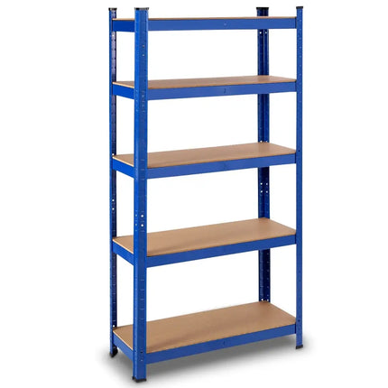 29.5 x 59 Inch Adjustable 5-layer 2000 lbs Capacity Tool Shelf - Blue - Garages