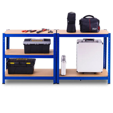 29.5 x 59 Inch Adjustable 5-layer 2000 lbs Capacity Tool Shelf - Blue - Garages