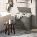 29 Gallons Laundry Hamper with Convenient Handles and Removable Liner Bag-Gray - Gray - Laundry Baskets