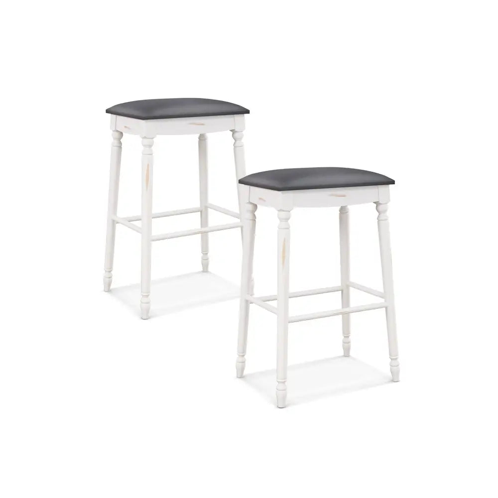 29 Inch Bar Stool Set of 2 with Padded Seat Cushions and Wood Legs-29 inches Costway