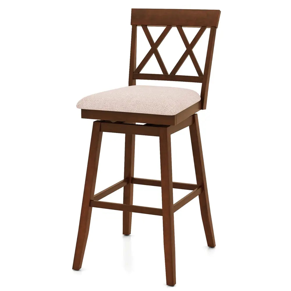29 Inch Counter Height Barstools with Backrest and Upholstered Seat Cushion for Kitchen Dining Room-29 Inch Costway