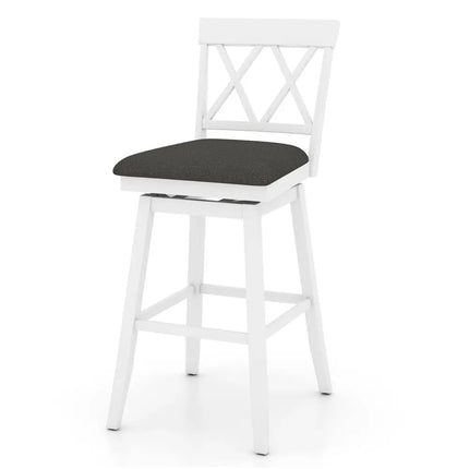 29 Inch Counter Height Barstools with Backrest and Upholstered Seat Cushion for Kitchen Dining Room-29 Inch Costway