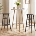 29’’ Swivel Bar Stools Set of 2 with Footrests & Crossbars-Gray - Gray - Bar Stools
