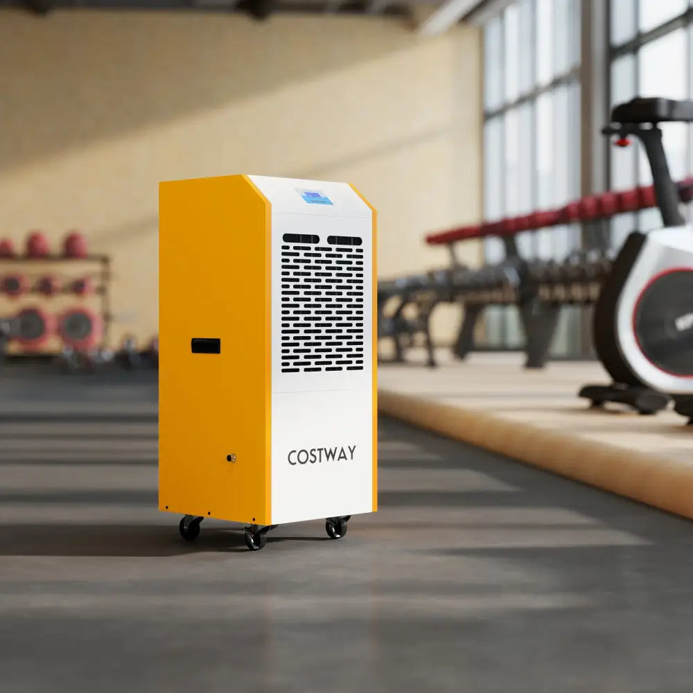 290 Pints Commercial Dehumidifier with Pump and Drain Hose for Basement Warehouse-Yellow - Yellow - Dehumidifiers