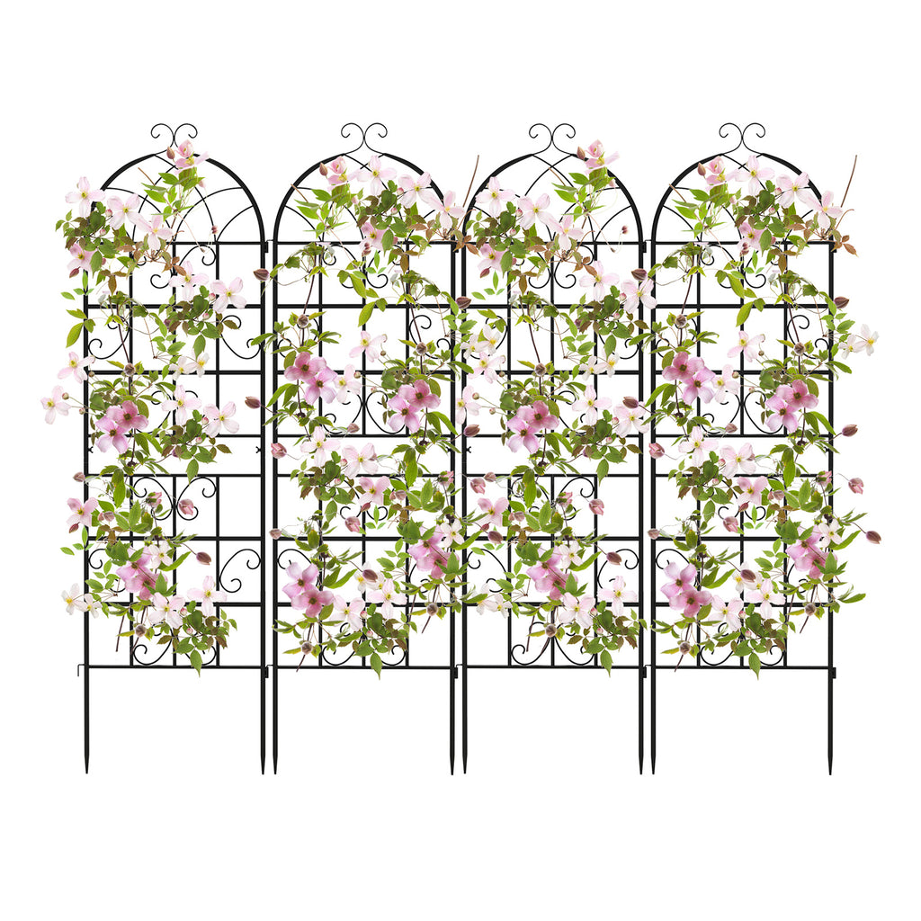 2/4 Pack 71 x 20 Inch Metal Garden Trellis for Climbing Plants-Set of 4
