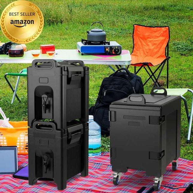 2.5 Gallon Insulated Beverage Server Dispenser-Black