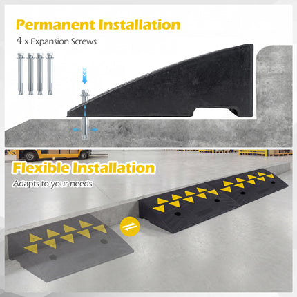 2 Pcs Driveway Threshold Ramps with 5/6 Inch Rise for Medium Trucks-S