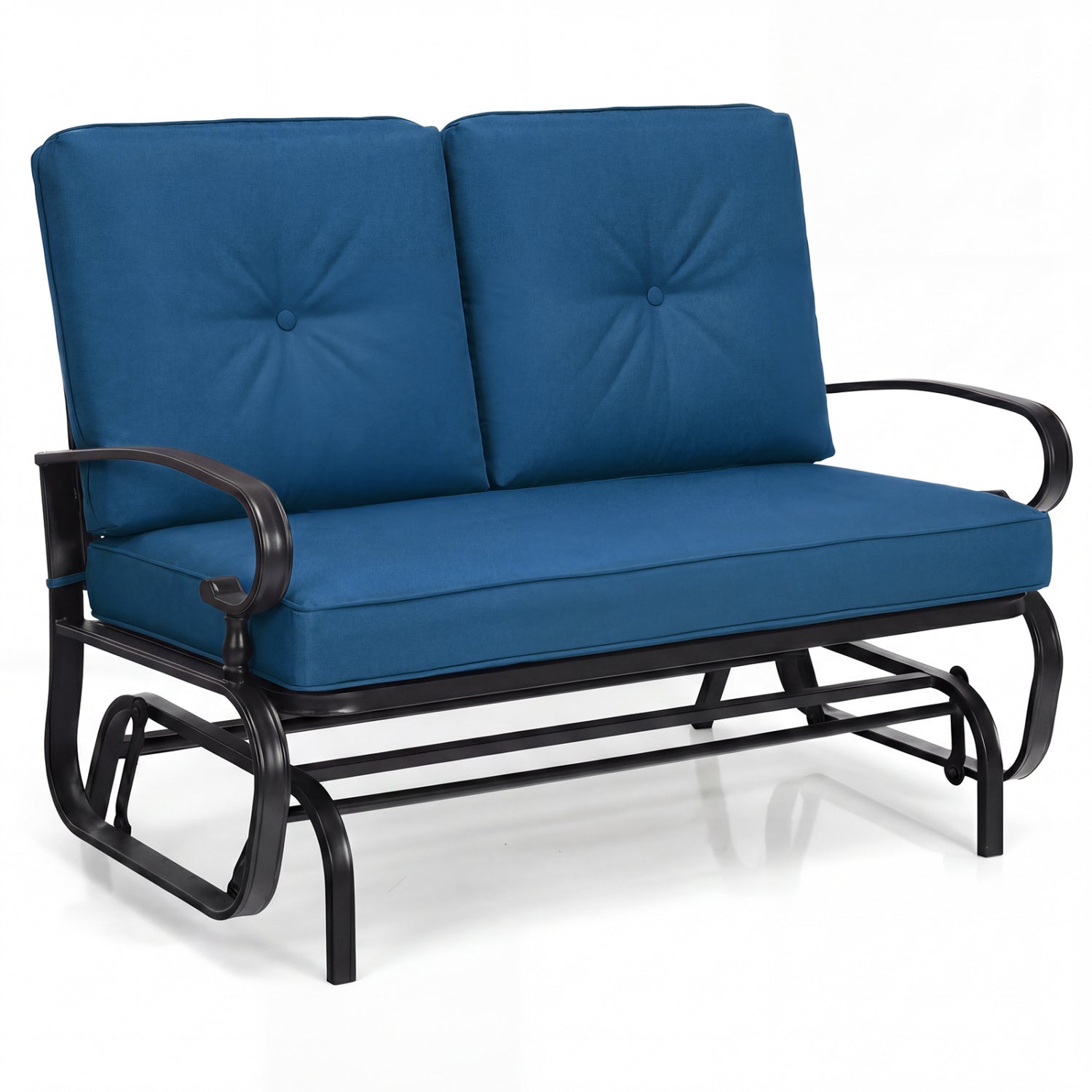 Balancelle à deux places d'extérieur avec coussins confortables - Gris