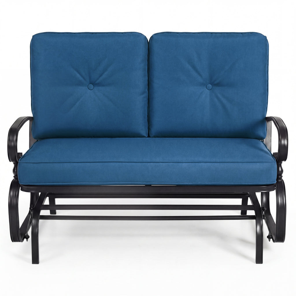 Balancelle à deux places d'extérieur avec coussins confortables - Gris