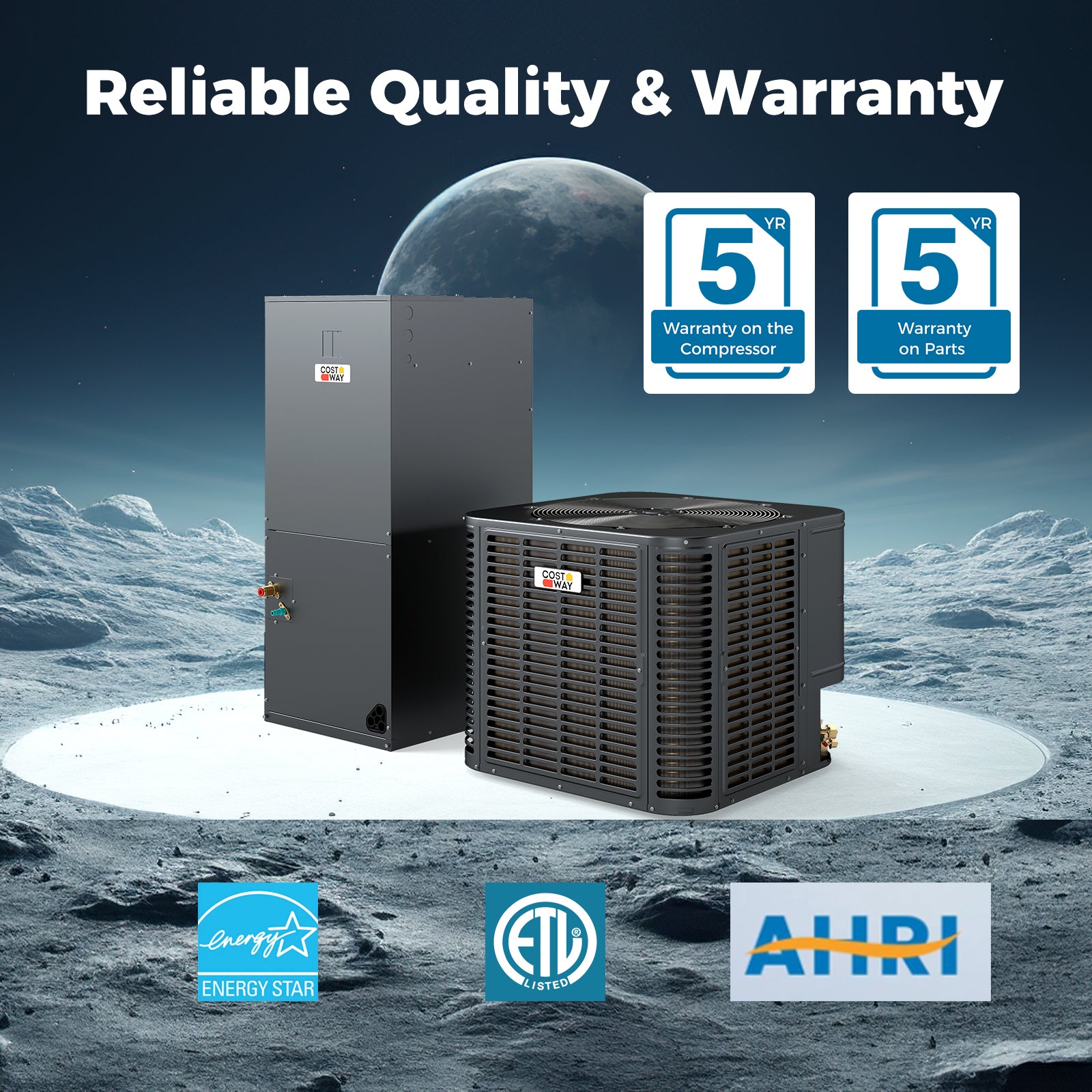 2-3 Ton 18.6-20 SEER2 Ultra-Low Temperature€‹ Heat Pump System (Operates down to -20°C)