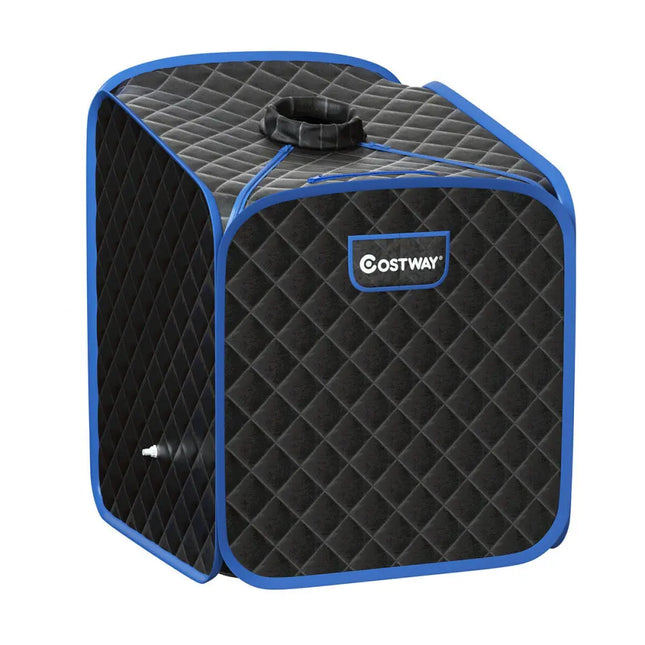 2L Portable Folding Steam Sauna Spa-Black - Black - Sauna