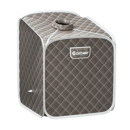 2L Portable Folding Steam Sauna Spa-Gray - Gray - Sauna