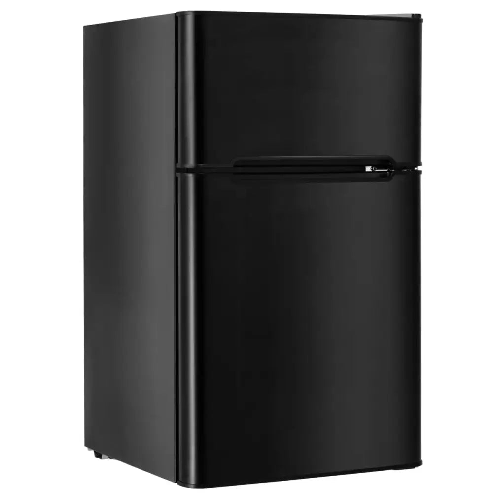 3.2 cu ft. Compact Stainless Steel Refrigerator-Black Costway